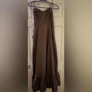 Flowy Brown Women's Maxi Dress